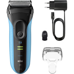 Braun Series 3 3040s Rasoio Trimmer Nero, Blu