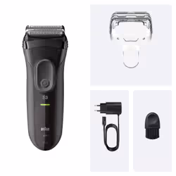 Braun Serie 3 3000S Rasoio Grigio - Vista aggiuntiva 2