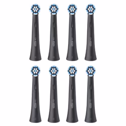 Oral-B iO Series Gentle Care Black, Original Replacement Round Brush Heads, Suitable for Sensitive Gums, 8, 8 pz, Nero, Blu, ...