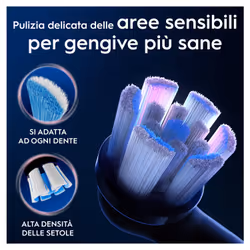 Oral-B iO Series Gentle Care Black, Original Replacement Round Brush Heads, Suitable for Sensitive Gums, 8 - Vista aggiuntiva 8
