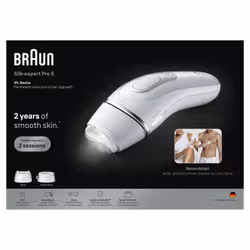 Braun Silk-Expert Pro 5 Silk·expert Pro 5, Epilatore A Luce Pulsata, 2 Testine, Custodia E Rasoio Gillette Venus, PL5234 - Vista aggiuntiva 3