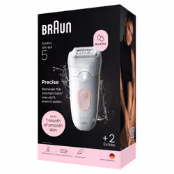 Braun Silk·épil 5, Wet & Dry Epilator, Lasting Smooth Skin, 5-011, Flamingo Pink - Vista aggiuntiva 4