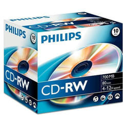 Philips 8710101710242 CD vergine CD-RW 700 MB 12x 10 pz
