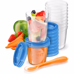 Conserva facilmente gli alimenti per bambini, compreso il latte materno tirato. Il set per l’alimentazione Philips Avent VIA ...
