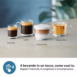 Philips 2200 series LatteGo EP2230/10 Macchina da caffè automatica, 4 bevande, cappuccinatore, 1.8 L, macine in ceramica - Vista aggiuntiva 8