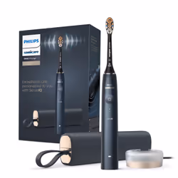 Philips DiamondClean Prestige 9900 Sonicare Spazzolino Elettrico Sonico con SenseIQ e App, con custodia da Viaggio, colorazione Blu Notte HX9992/12
