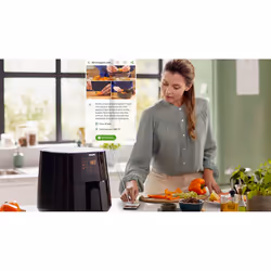 Philips Essential HD9280/60 friggitrice Singolo 6,2 L 2000 W Friggitrice ad aria calda Grigio - Vista aggiuntiva 6