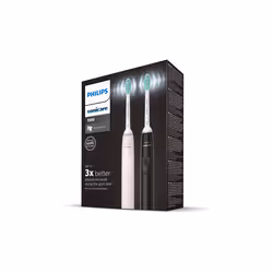 Philips 3100 series Sonicare Spazzolini Elettrici Sonici, confezione da 1 Spazzolino Rosa e 1 Spazzolino Nero HX3675/15 - Vista aggiuntiva 6