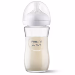 Philips AVENT Natural Response SCY933/01 Biberon in Vetro 240ml, Tettarella 1m+ - Vista aggiuntiva 4