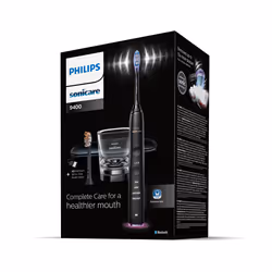 Philips DiamondClean Smart 9400 Sonicare Spazzolino Elettrico Sonico Nero con App, con custodia da viaggio HX9917/89 - Vista aggiuntiva 6