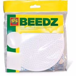 SES Creative Beedz Due modelli bianchi per bambini, Pannello forato, 2 pz, Plastica, Bianco, Bambino/Bambina, 5 anno/i