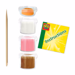 SES Creative 00811 composto per ceramica e modellazione Pasta modellabile 310 g Marrone, Arancione, Rosa, Bianco 4 pz