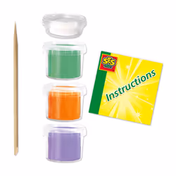 SES Creative 00812 composto per ceramica e modellazione Pasta modellabile 310 g Verde, Arancione, Viola, Bianco 4 pz