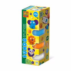 SES Creative 00813, Pasta modellabile, Blu, Arancione, Viola, Bianco, Bambino, 6 pz, Ciotola in plastica, Bambino/Bambina