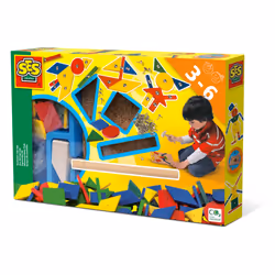 SES Creative Chiodini e martello originale per bambini, 3 anno/i, Legno, Multicolore