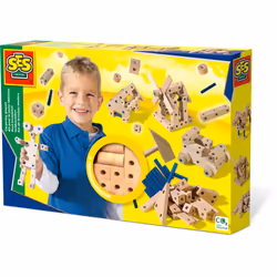 SES Creative Set gioco carpenteria, Kit da artigianato per bambini, 3 anno/i, Legno, 1 pz, 396,7 g