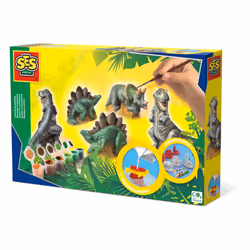 SES Creative Set per modellare e dipingere dinosauri per bambini, Kit per la pittura e la fusione per bambini, 5 anno/i, Mult ...