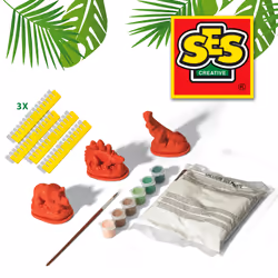 SES Creative Set per modellare e dipingere dinosauri per bambini