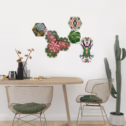 SES Creative Beedz Art - Hex tiles Botanica