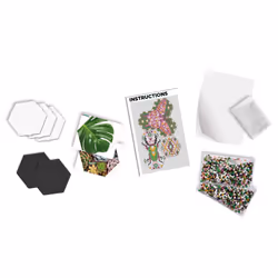 SES Creative Beedz Art - Hex tiles Botanica