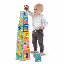 SES Creative Tiny Talents Torre di blocchi impilabili con figure di animali - Vista aggiuntiva 4