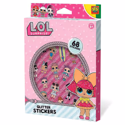 SES Creative L.O.L. Adesivi con brillantini, 68 pz, 6 anno/i, Multicolore