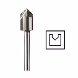 Dremel 640, Punta per scanalatura a V, 6,4 mm, 3,2 mm, 35000 Giri/min