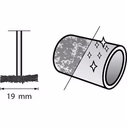 Dremel 26150403JA, Spazzola di pre-lucidatura, 1,9 cm, 15 m, 3,2 mm, 44 mm