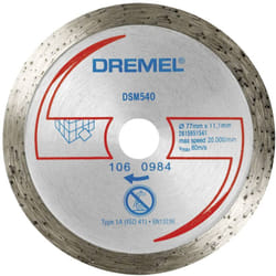DSM540 2615S540JB Disco diamantato 77 mm 1 pz. Piastrelle, Mattone, Marmo, Porcellana, Ceramica - Dremel