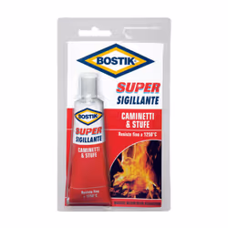 in blister - mastice refrattario riempitivo a base di vetro solubile - resiste a temperature di +1000°C, con punte fino a +12 ...
