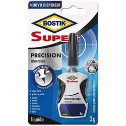 Bostik - Super Precision Colla Istantanea con applicatore di precisione per piccole riparazioni Trasparente, 3gr