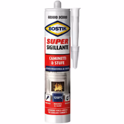 Bostik Super Sigillante Caminetti e Stufe Mastice Refrattario riempitivo a base di vetro solubile. Resiste fino a +1250°C Sig ...