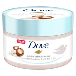 Dove Macadamia & Rice Milk Scrub per corpo 225 ml