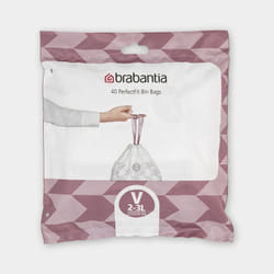 Brabantia 100253 sacchetto per rifiuti 3 L Bianco 40 pz