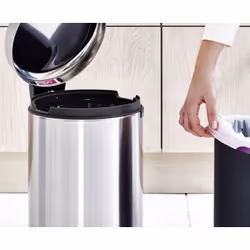 Brabantia 112041 bidone per la spazzatura 12 L Rotondo Acciaio inox