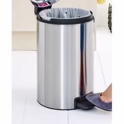 Brabantia 112041 bidone per la spazzatura 12 L Rotondo Acciaio inox