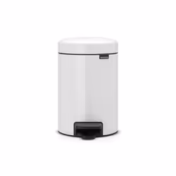 Brabantia 112126, 3 L, Rotondo, Bianco, Plastica, Pedale, 17 cm