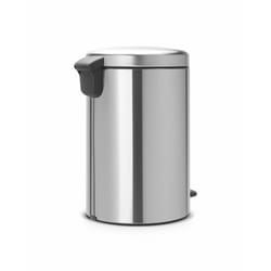 Brabantia 114021 Poubelle à Pédale Newicon avec Seau en Plastique, 20 L - Acier Mat
