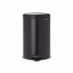 Brabantia 114106, 20 L, Rotondo, Nero, Plastica, Pedale, 29 cm