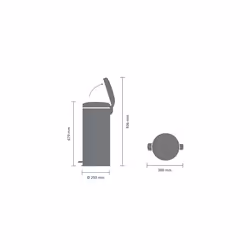 Brabantia -114762 - Poubelle à Pédale NewIcon avec Seau Intérieur en Métal 30 L - Inox Brillant - Vista aggiuntiva 5