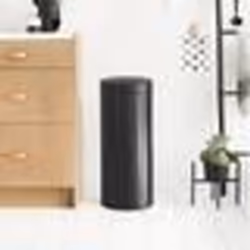 Brabantia - 115301 - Poubelle Touch Bin Unie New, 30 L - Noir mat