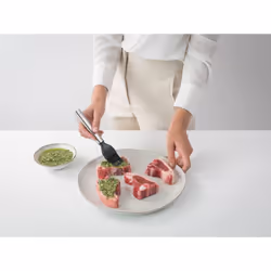 Brabantia 137440 pennello da pasticceria Silicone Nero, Argento - Vista aggiuntiva 4