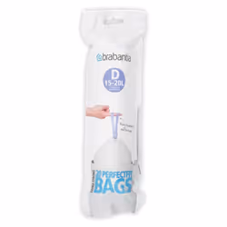 Brabantia Bin Liners, 15-20 L - Size D, 20 Bags
