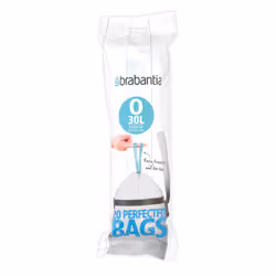 Brabantia 300349, 30 L, Bianco, Polietilene ad alta intensità, 760 mm, 435 mm, 20 pz