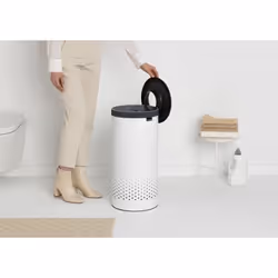 Brabantia 304866 bidone per la spazzatura 35 L Rotondo Acciaio Bianco - Vista aggiuntiva 4