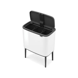 Brabantia 313523 bidone per la spazzatura 33 L Rettangolare Acciaio inox Nero, Bianco