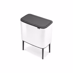 Brabantia 313523 bidone per la spazzatura 33 L Rettangolare Acciaio inox Nero, Bianco