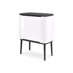 Brabantia 313523 bidone per la spazzatura 33 L Rettangolare Acciaio inox Nero, Bianco