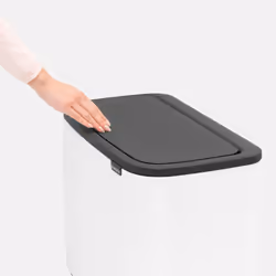 Brabantia 313523 bidone per la spazzatura 33 L Rettangolare Acciaio inox Nero, Bianco - Vista aggiuntiva 4