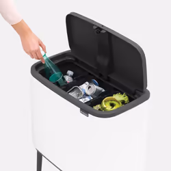 Brabantia 313523 bidone per la spazzatura 33 L Rettangolare Acciaio inox Nero, Bianco - Vista aggiuntiva 5